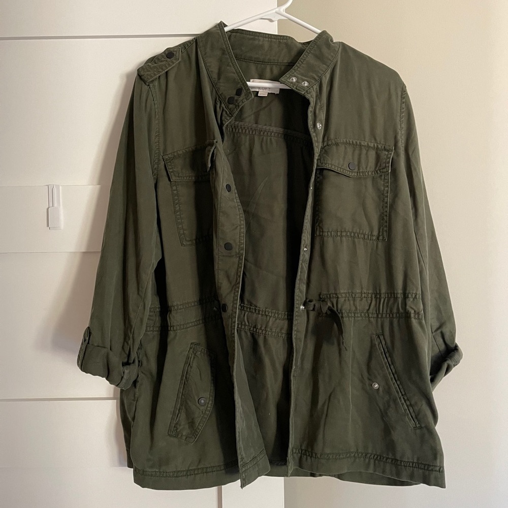 Green army style jacket